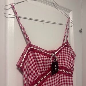 G by GARAGE checkered slip dress XS